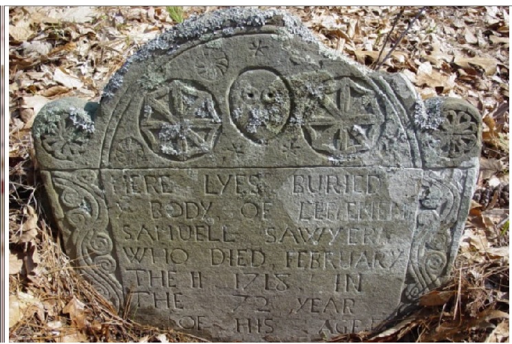 Lt Samuel Sawyer's 2 Head Stone